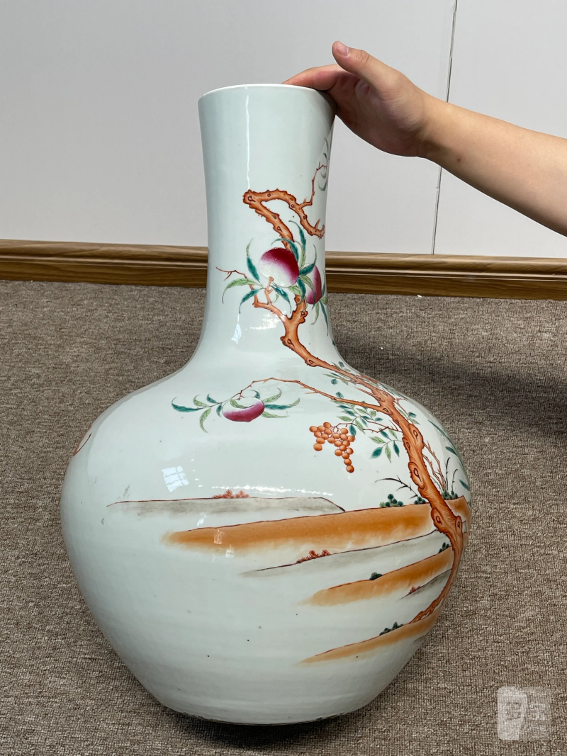 清光绪 粉彩灵仙祝寿纹天球瓶 - 图5